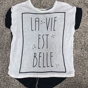 Hologram Black and White T-Shirt - L